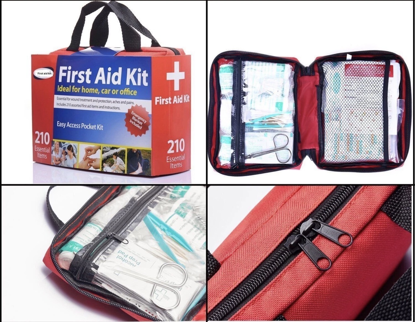 210 PIECE EMERGENCY FIRST AID SURVIVAL KIT (WITH CASE) - Image 2